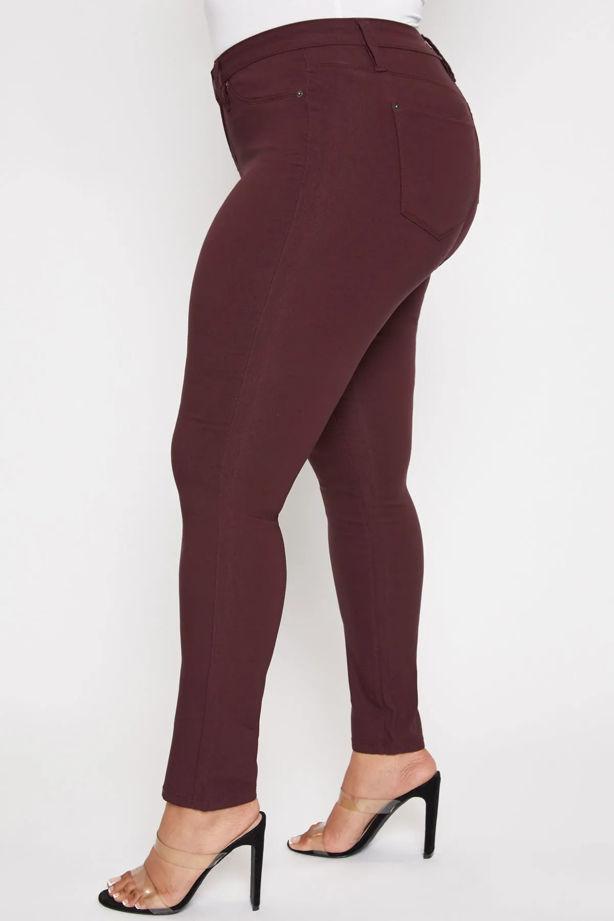 Women's Plus Size Hyperstretch Skinny Jeans, Plum sold by YMI product image thumbnail 3