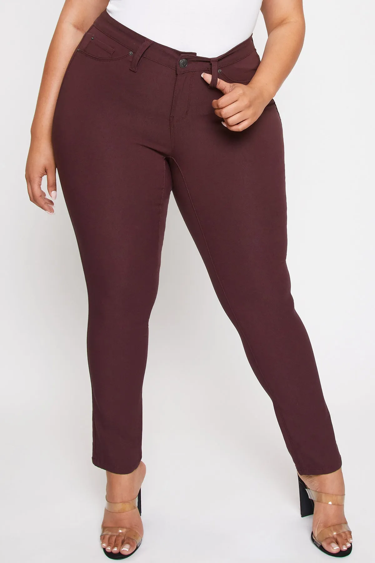 Women's Plus Size Hyperstretch Skinny Jeans, Plum sold by YMI product image thumbnail 2