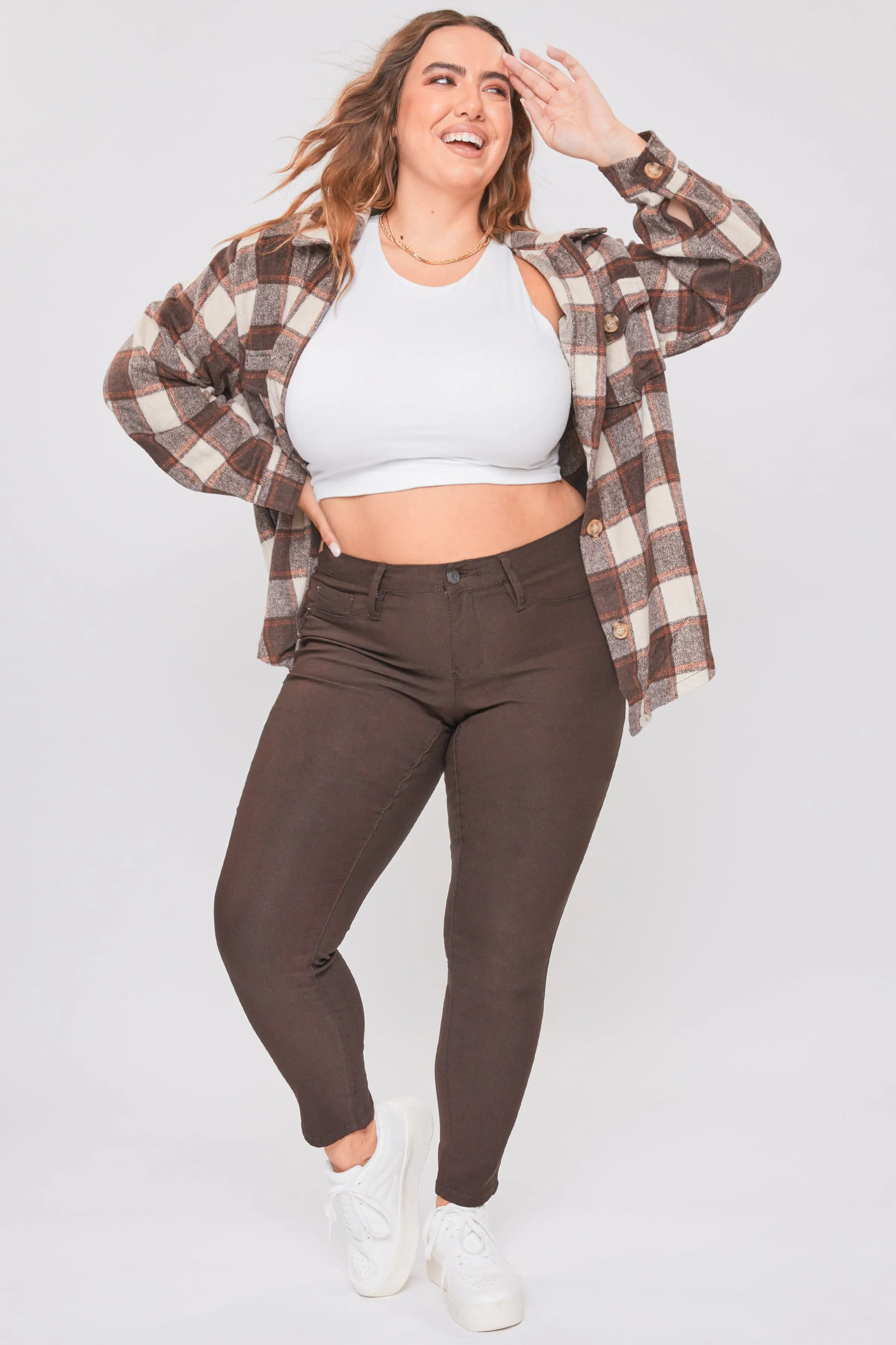 Women's Plus Size Hyperstretch Skinny Jeans, Clove sold by YMI product image thumbnail 3