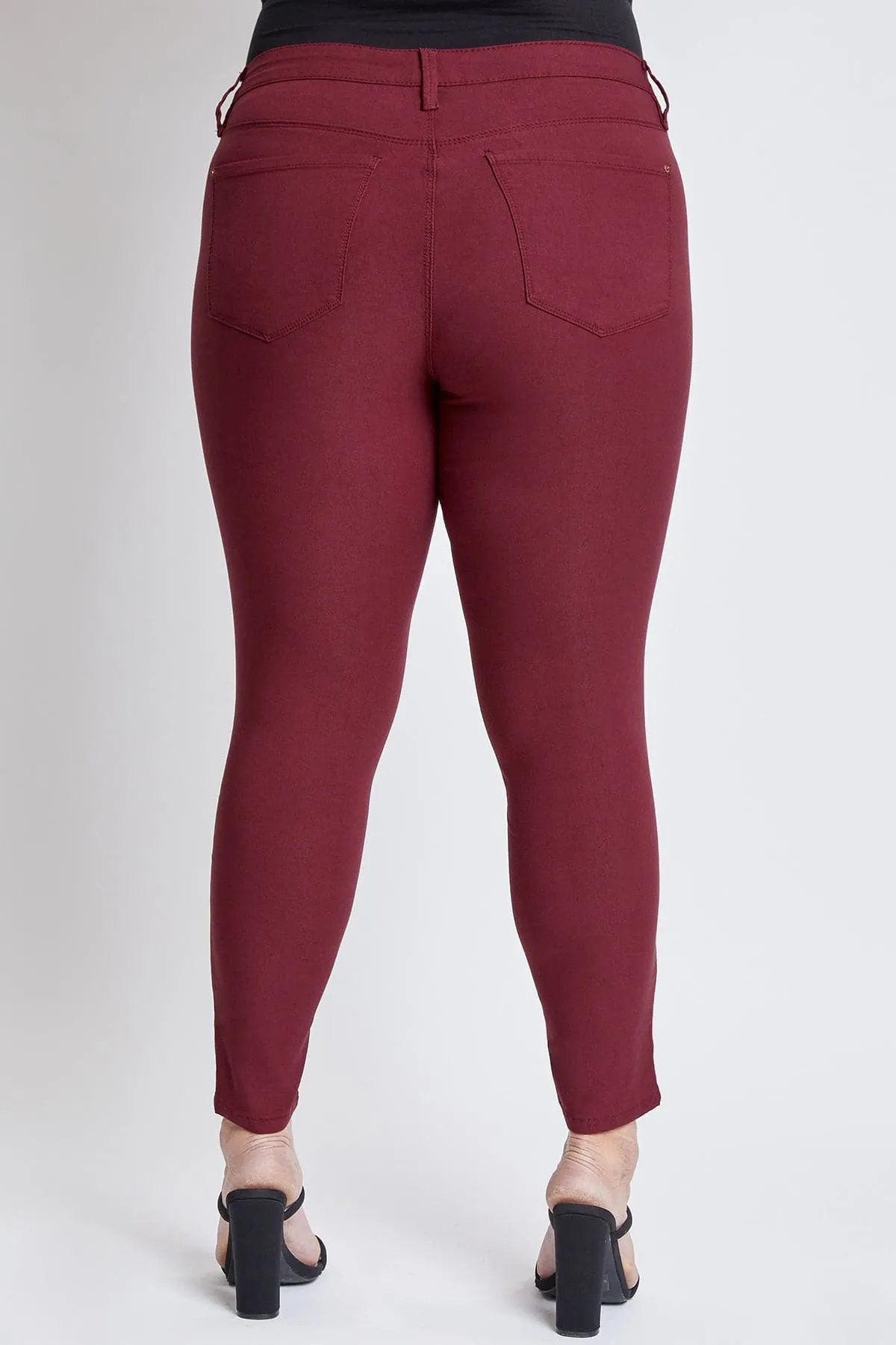 Women's Plus Size Hyperstretch Skinny Jeans, Dark Rose sold by YMI product image thumbnail 4