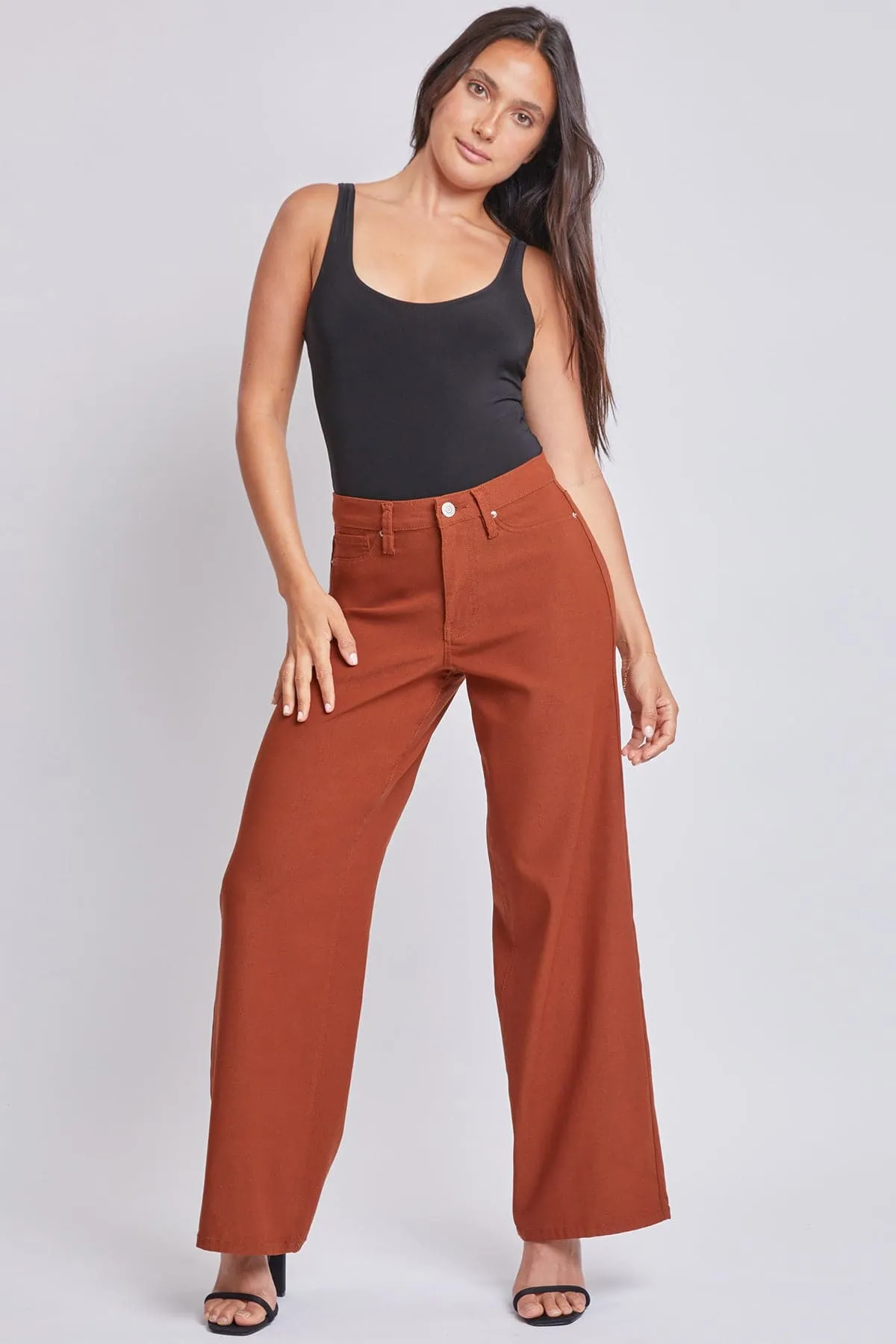 Women's Hyperstretch Wide Leg Pants, Copper sold by YMI