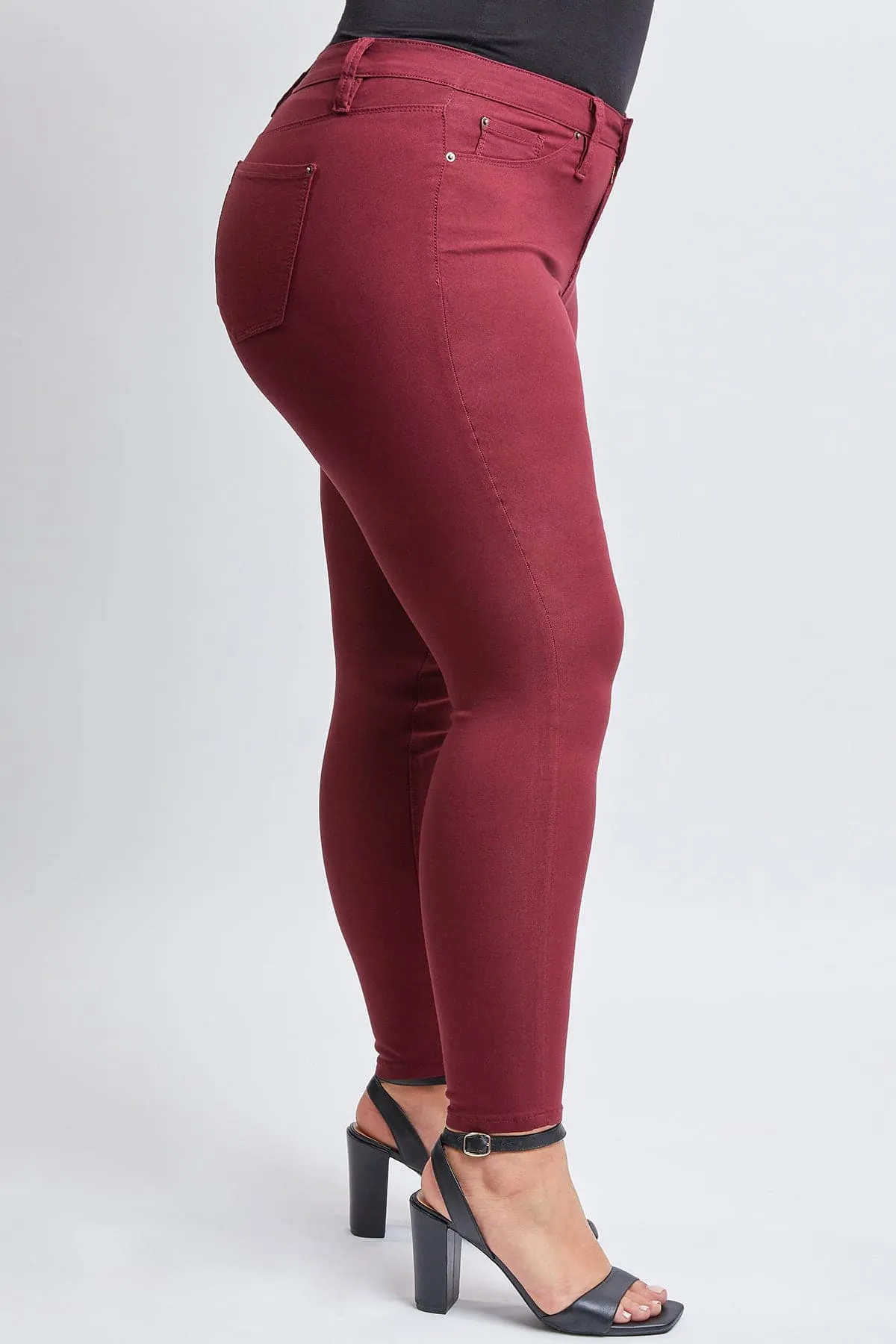 Women's Plus Hyperstretch Skinny Pants, Dark Wine sold by YMI product image thumbnail 3