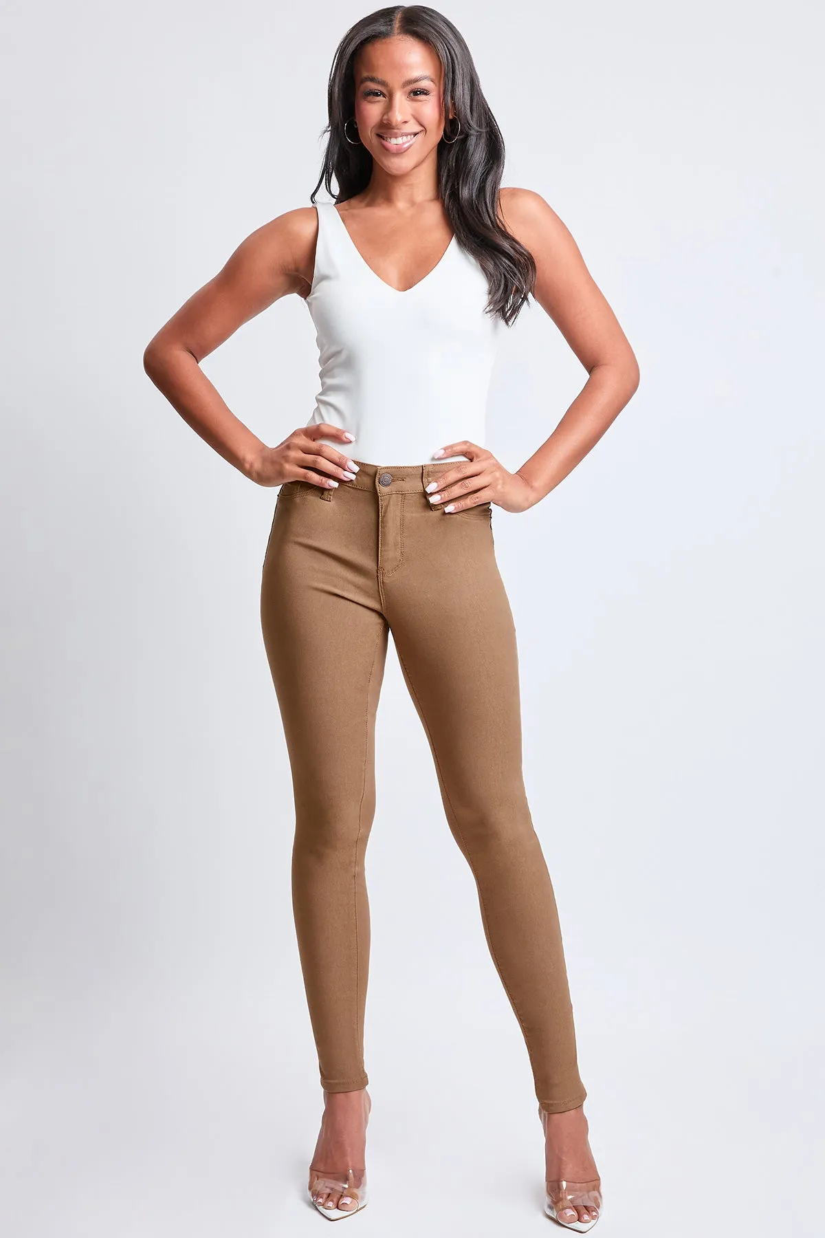 Women's Hyperstretch Skinny Pants, Almond sold by YMI product image thumbnail 5