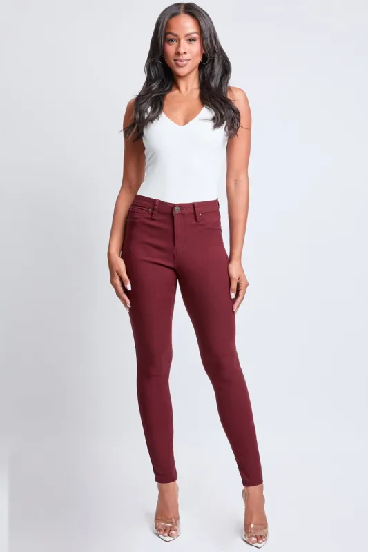 Women's Hyperstretch Skinny Pants, Dark Wine sold by YMI