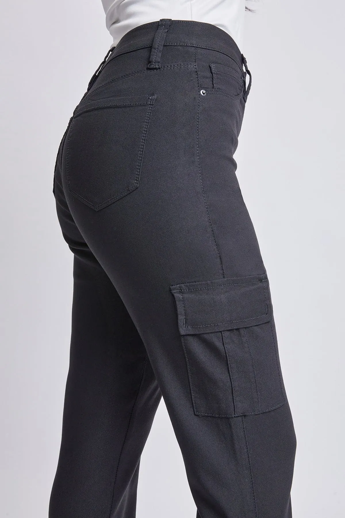 Women's Hyperstretch Straight Leg Cargo Pants, Black sold by YMI product image thumbnail 4