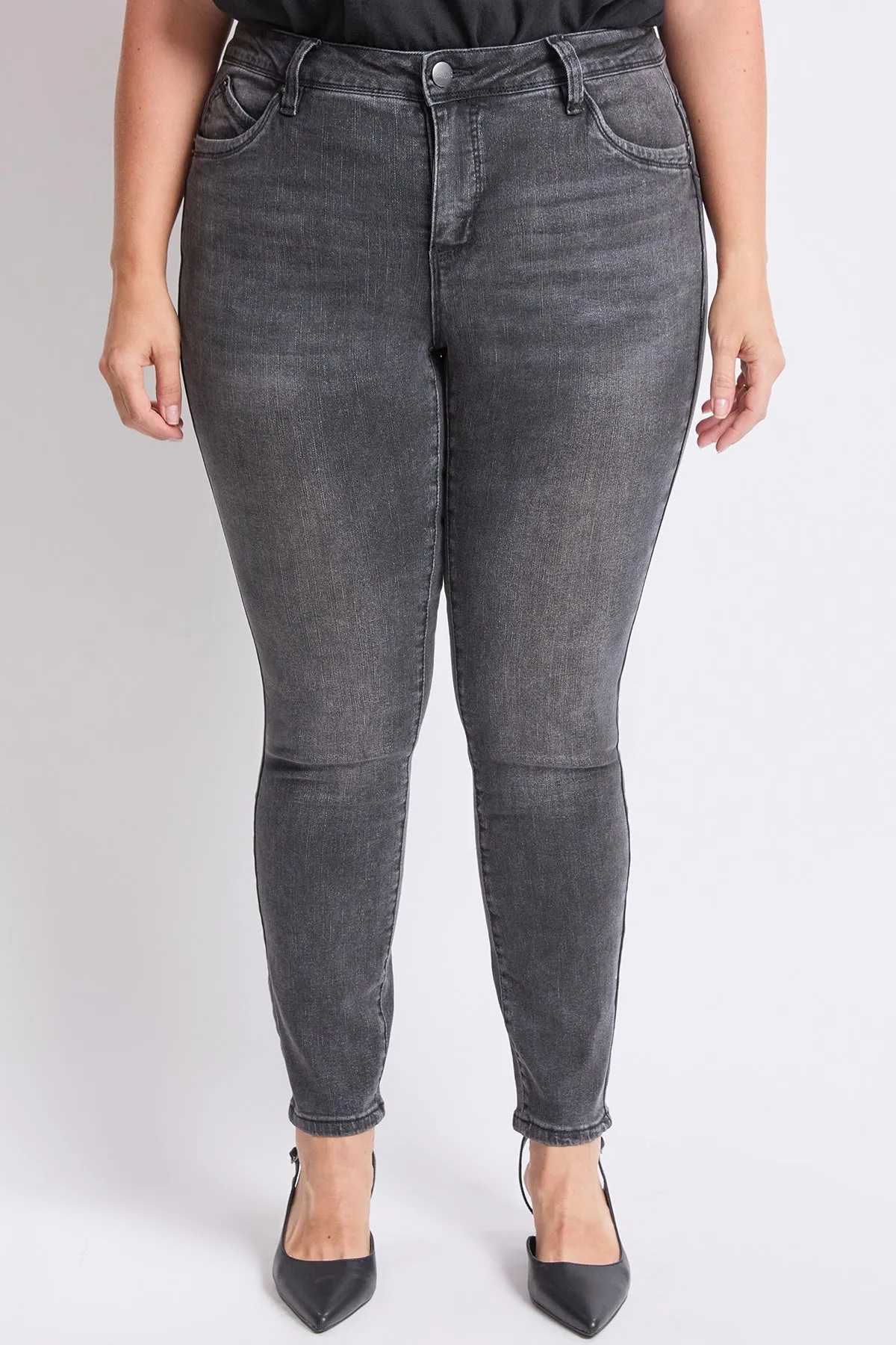 Women's Plus High Rise Curve Confidence WannaBettaButt Skinny Jeans sold by YMI product image thumbnail 2