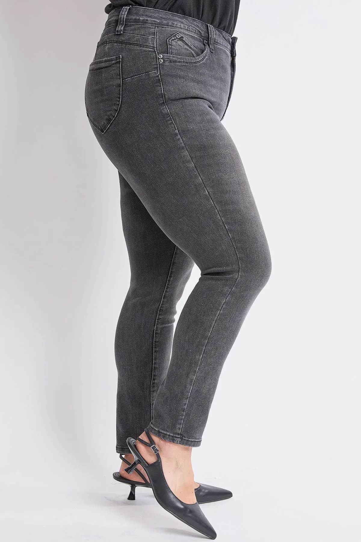 Women's Plus High Rise Curve Confidence WannaBettaButt Skinny Jeans sold by YMI product image thumbnail 3