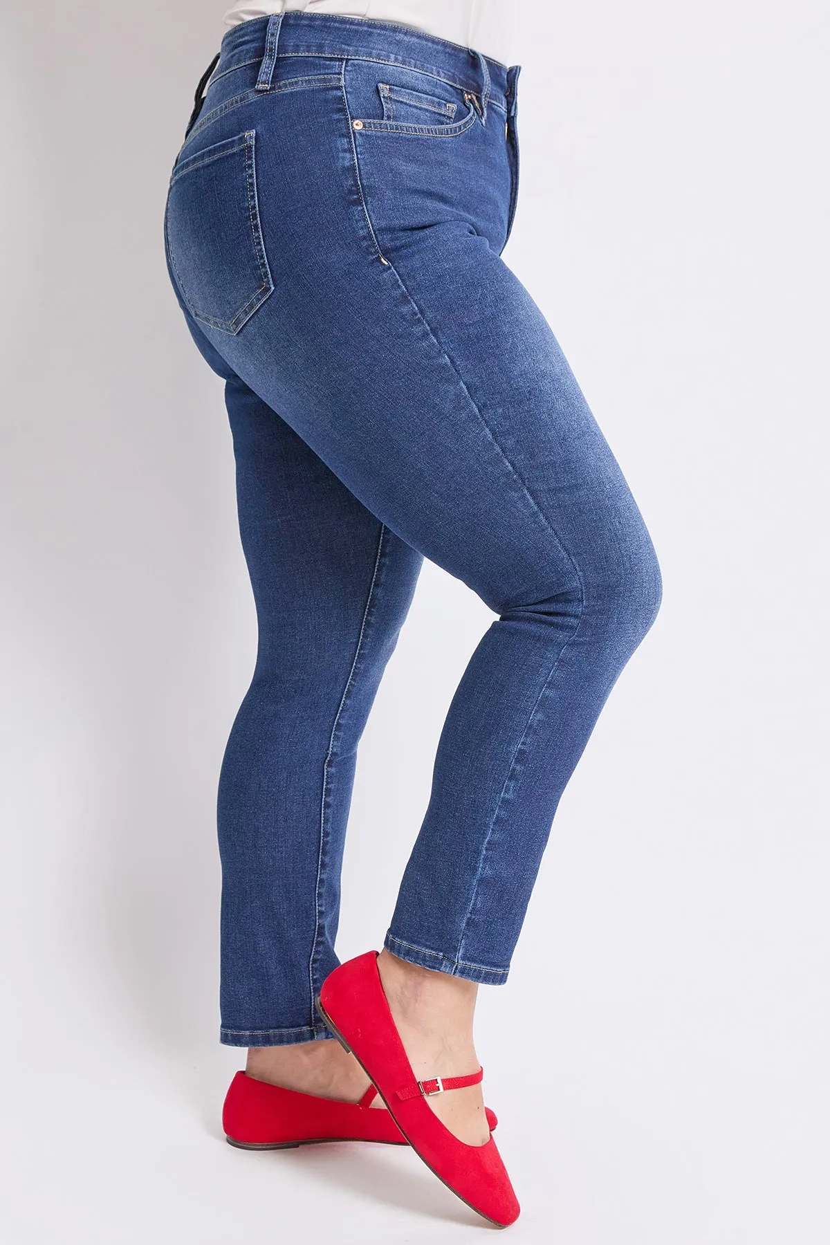 Women's Plus High Rise Basic 5 Pocket Skinny Jeans sold by YMI product image thumbnail 4