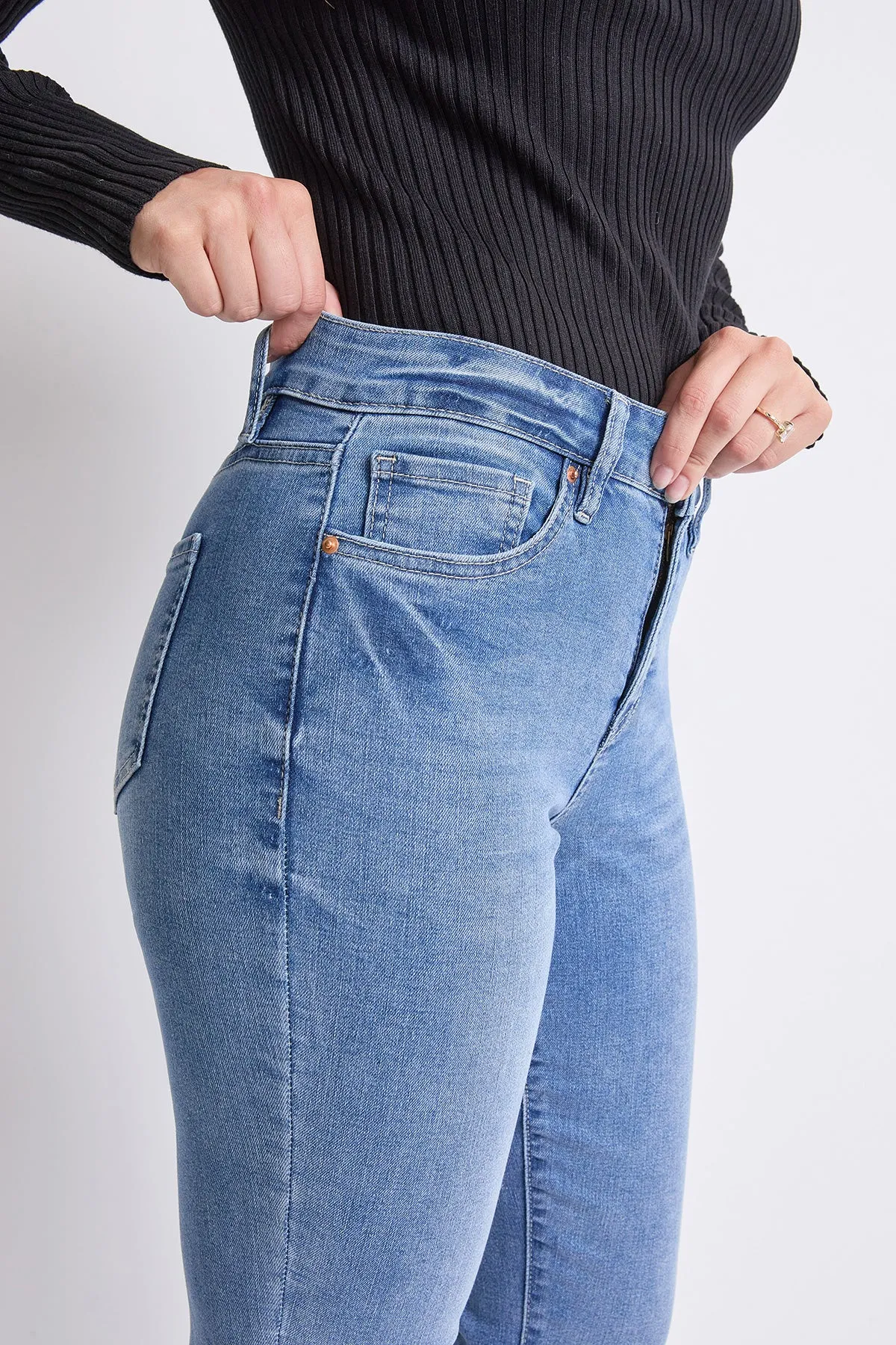 Women's High Rise Basic 5 Pocket Straight Jeans sold by YMI product image thumbnail 3
