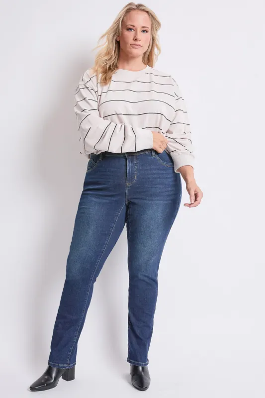 Women's Plus High Rise Curve Confidence WannaBettaButt Straight sold by YMI