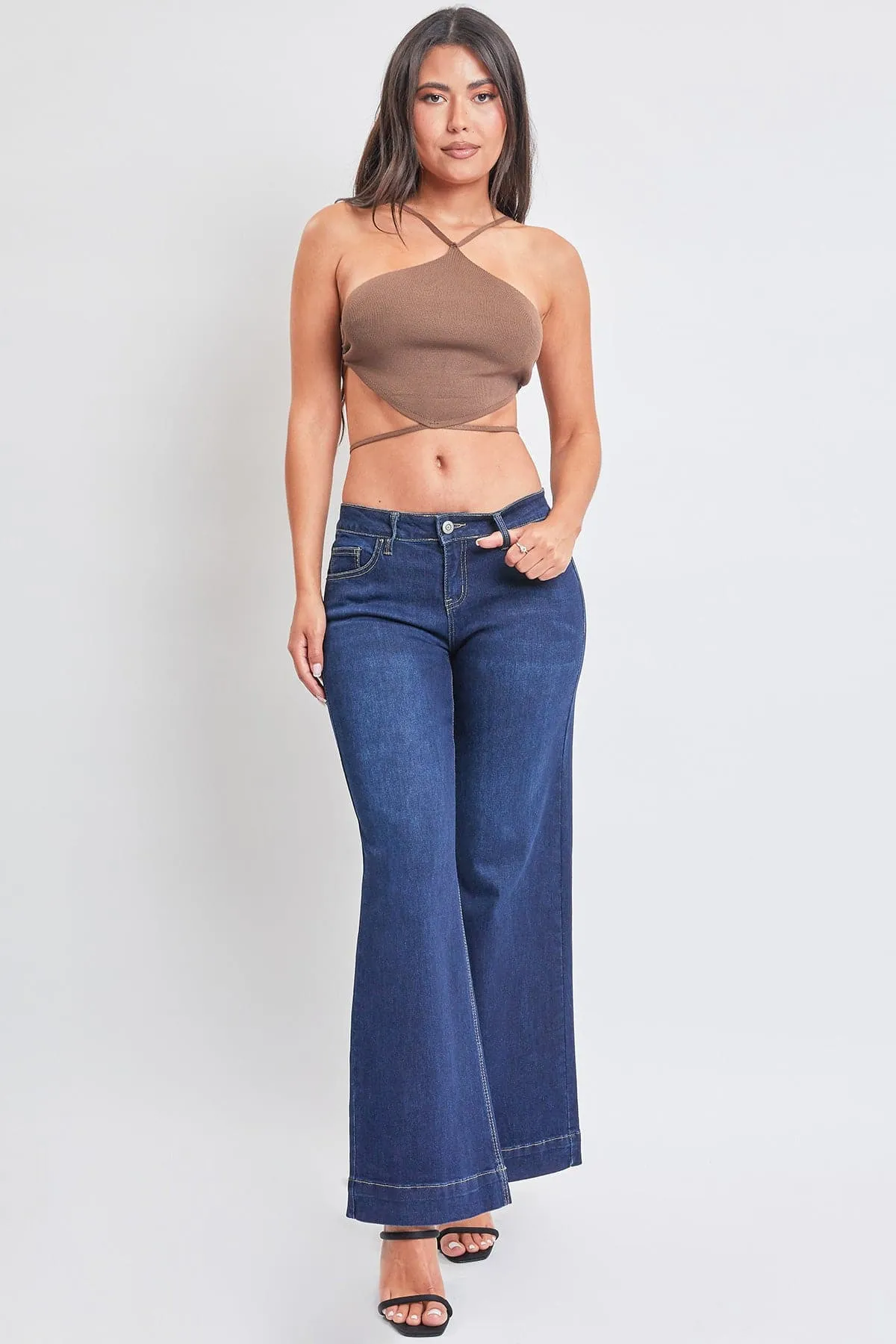 Women's Low Rise Wide Leg Jeans sold by YMI product image thumbnail 5