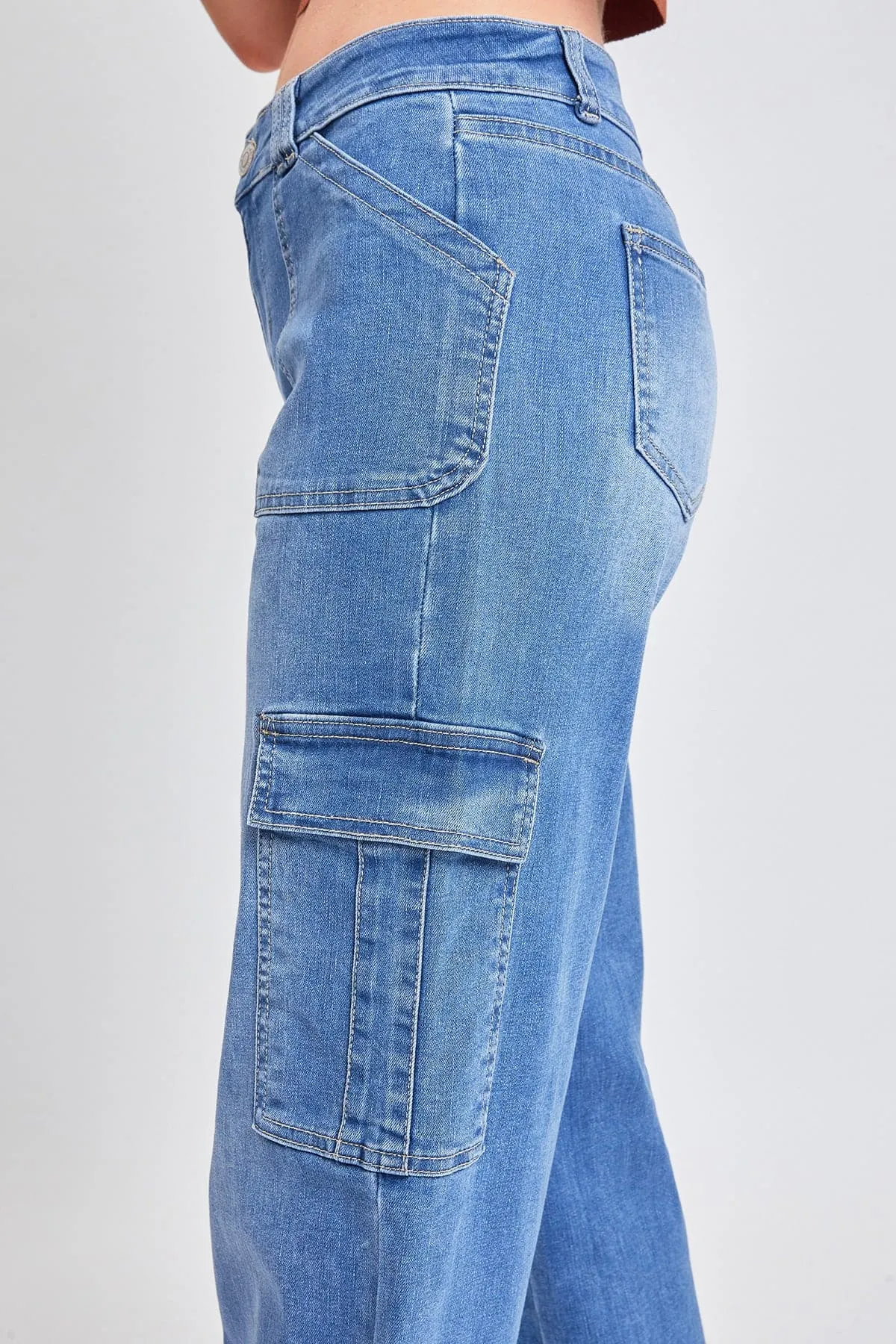 Women's Cargo Jeans with Bungee Hem sold by YMI product image thumbnail 4