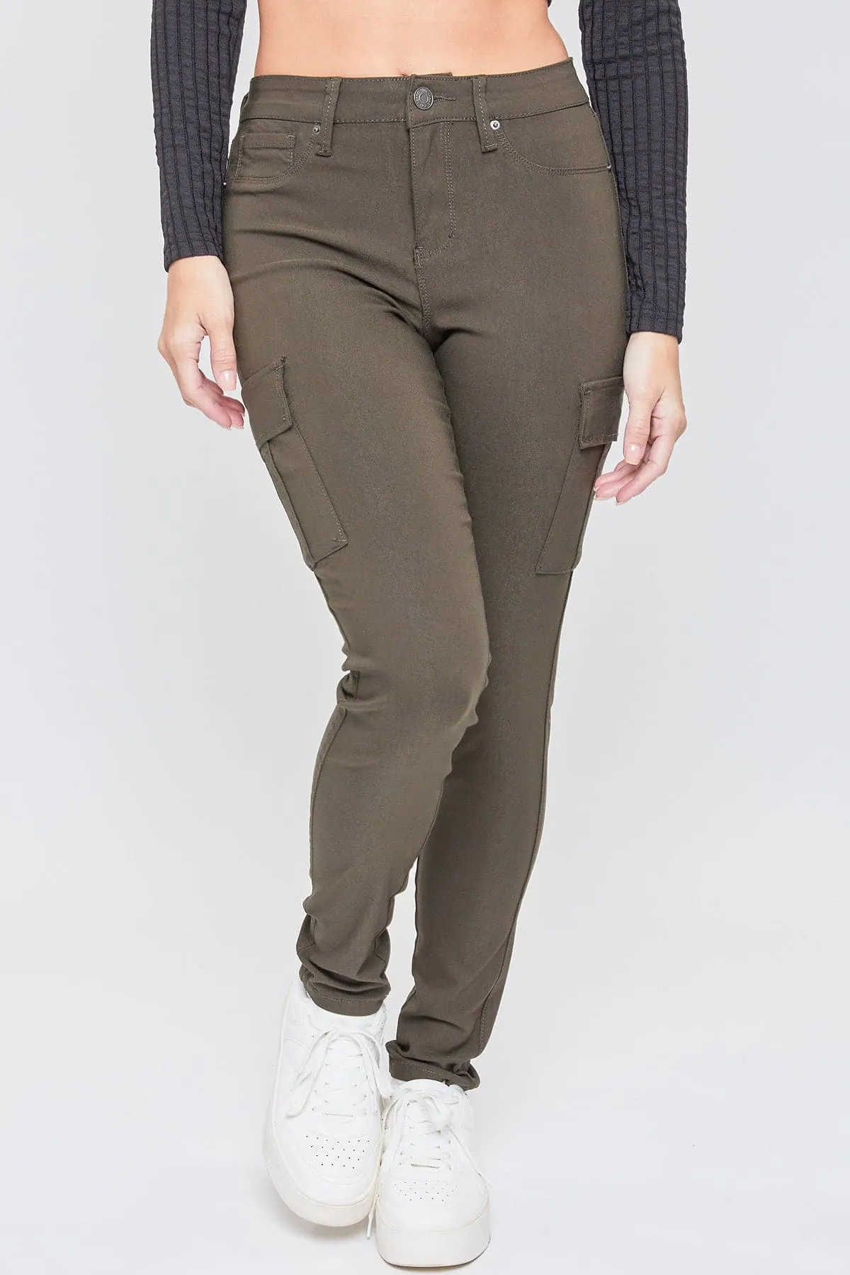 Women's Hyperstretch Cargo Pants, Dark Olive sold by YMI product image thumbnail 2