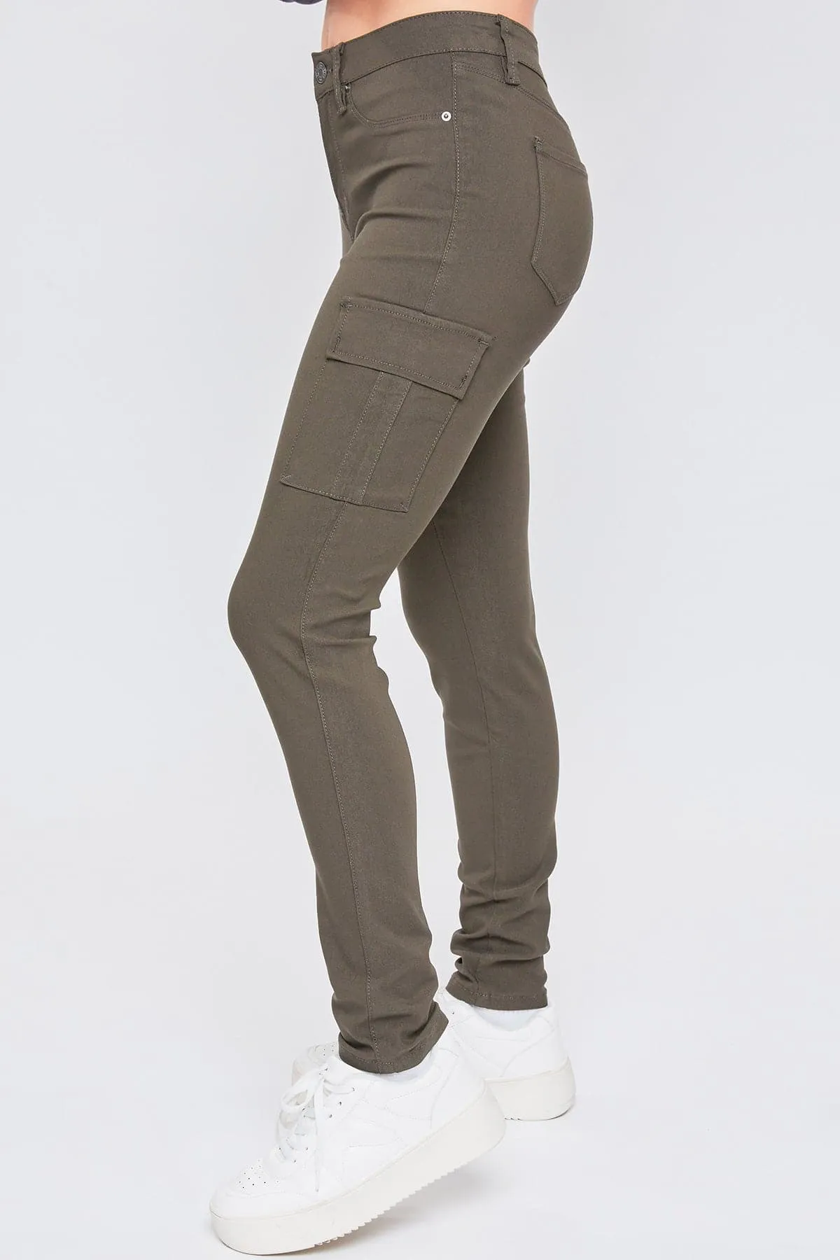 Women's Hyperstretch Cargo Pants, Dark Olive sold by YMI product image thumbnail 3