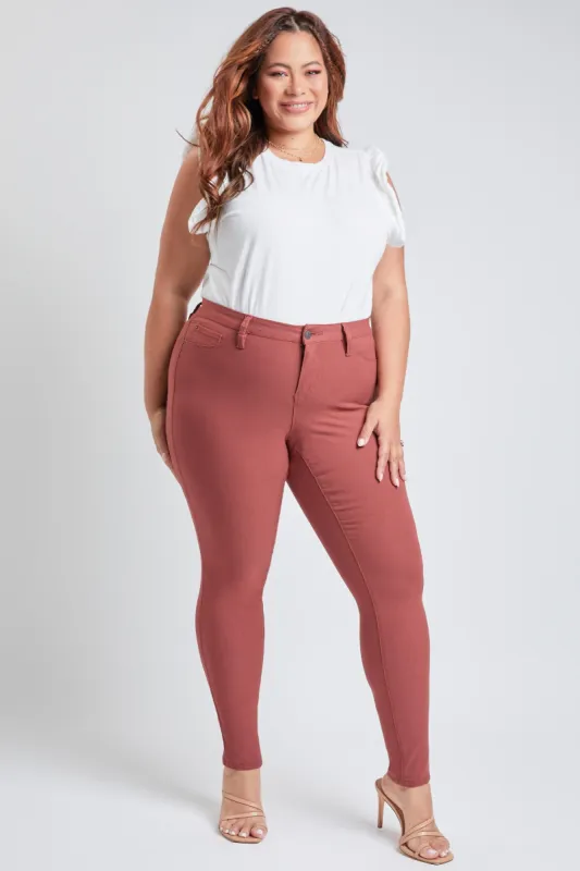 Women´s Plus Hyperstretch Skinny Pant, Redwood sold by YMI