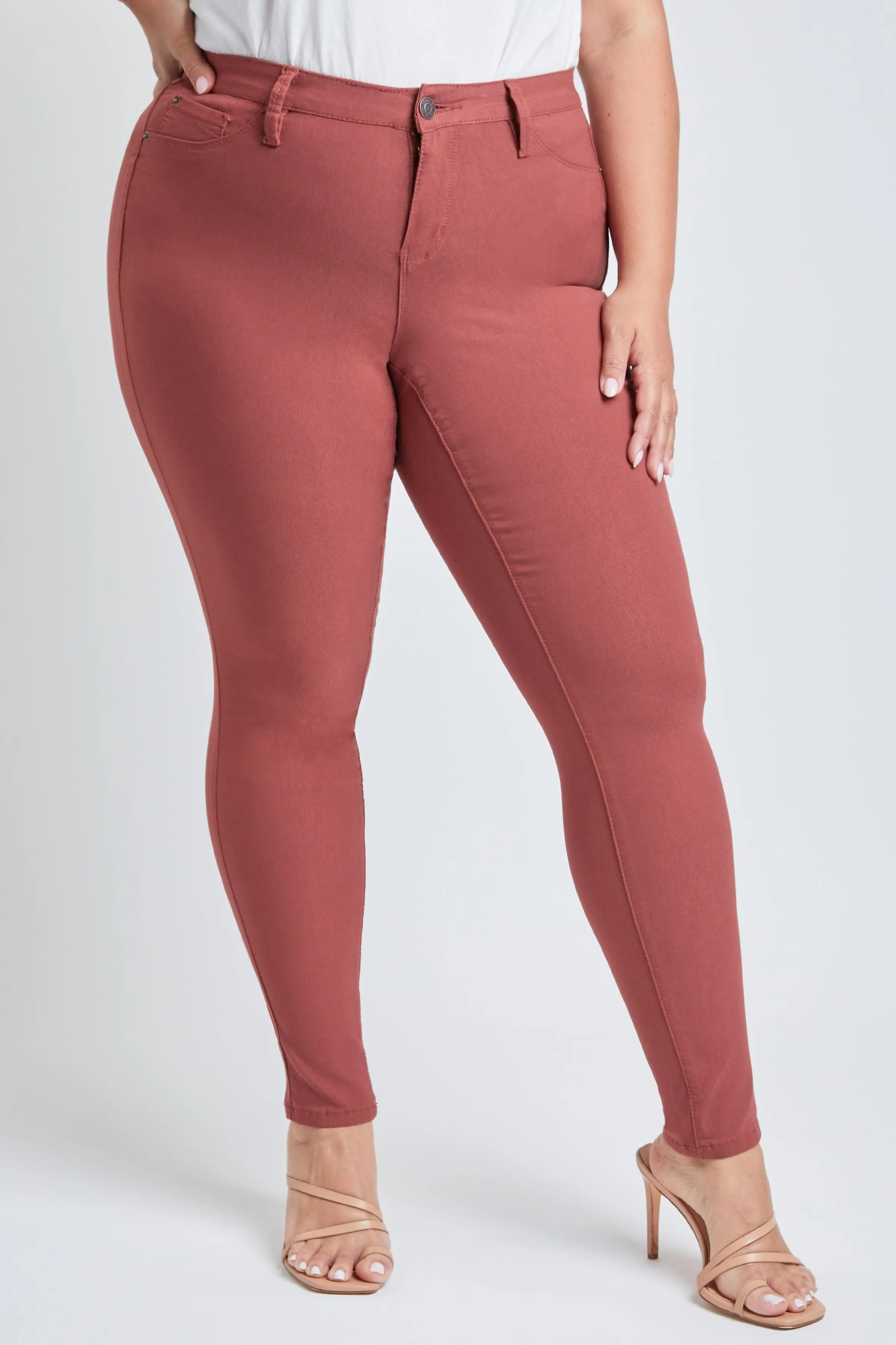 Women´s Plus Hyperstretch Skinny Pant, Redwood sold by YMI product image thumbnail 2