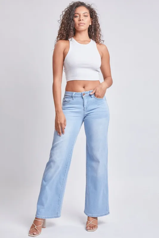 Women’s WannaBettaButt Low Rise Wide Leg Jeans sold by YMI