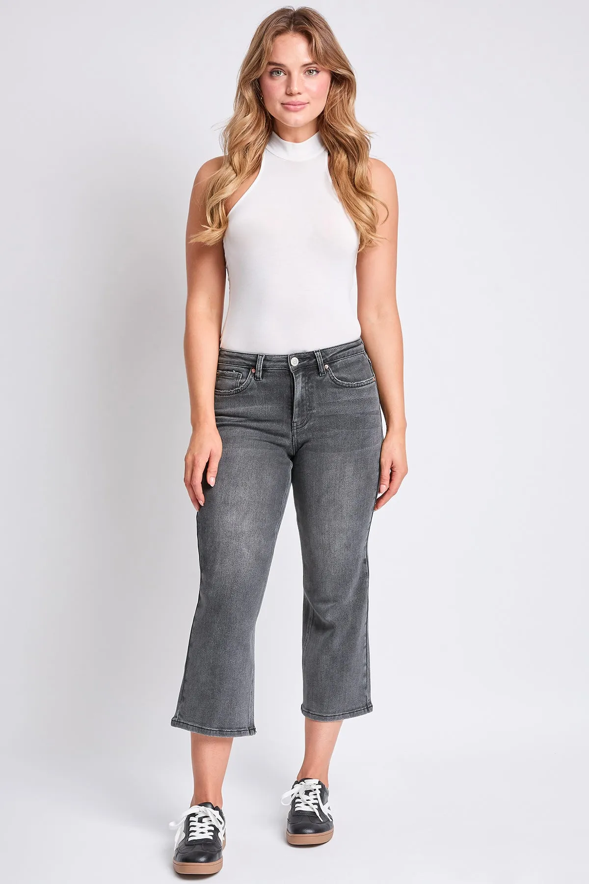 Women's Luxe High Rise Cropped Wide Leg sold by YMI