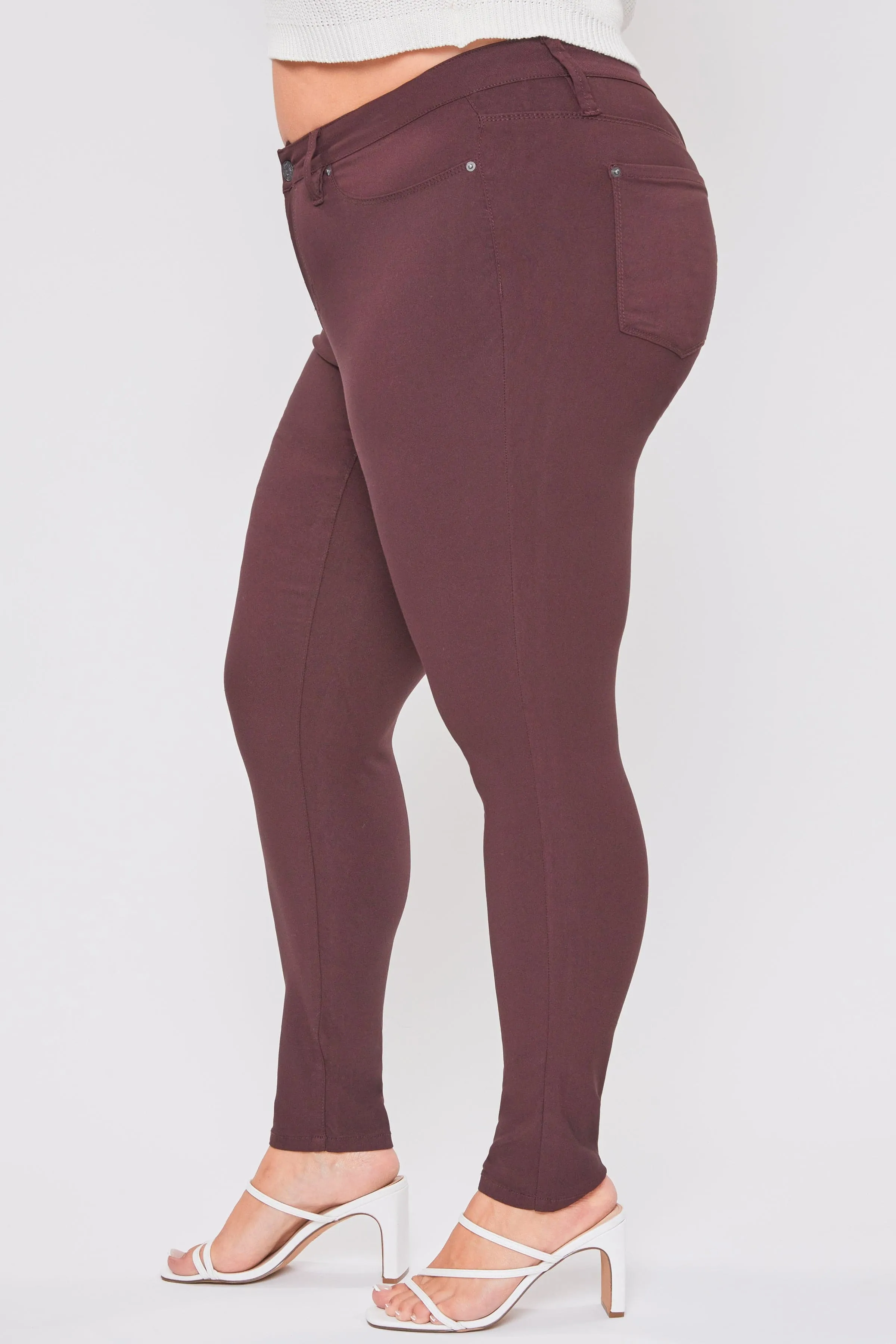 Women's Plus Size Hyperstretch Skinny Jeans, Dark Berry sold by YMI product image thumbnail 4