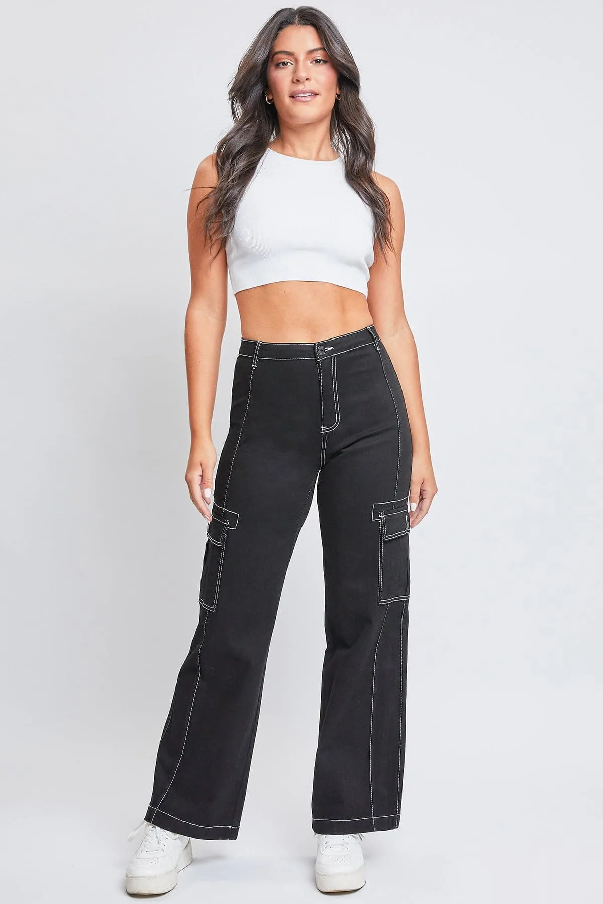 Women's Cargo Pants With Front Seam sold by YMI