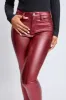 Women's Metallic Hyperstretch Skinny Pants, Red Wine sold by YMI