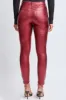 Women's Metallic Hyperstretch Skinny Pants, Red Wine sold by YMI