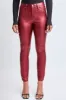 Women's Metallic Hyperstretch Skinny Pants, Red Wine sold by YMI
