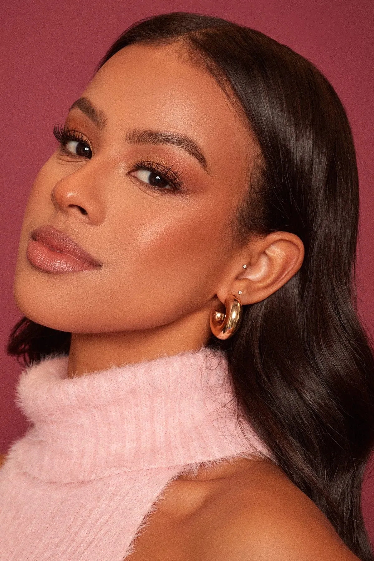 Thick Gold Hoop Earring Set sold by YMI product image thumbnail 3