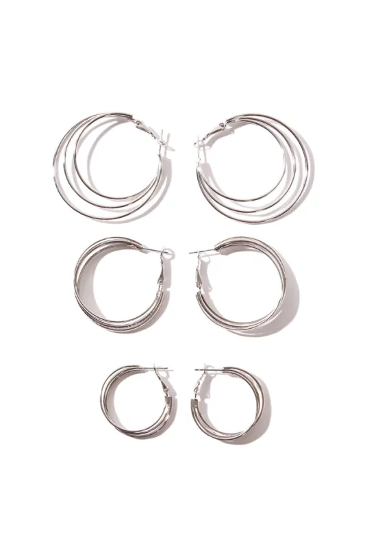 Etched Hoop Earring Set sold by YMI
