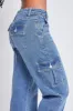 Women's Straight Leg Cargo Skater Jeans sold by YMI