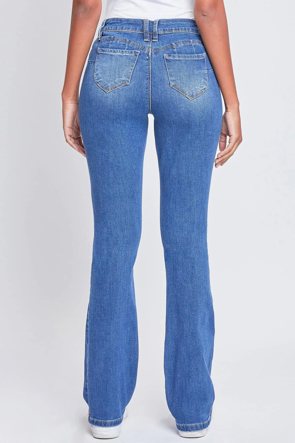Women's WannaBettaButt Mid-Rise Bootcut Jeans sold by YMI product image thumbnail 4