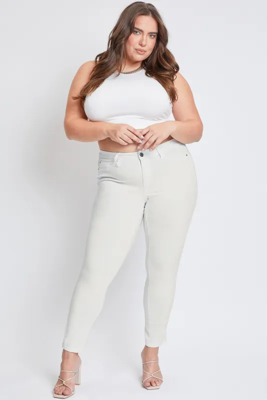 Women's Plus Hyperstretch  Forever Color Pants, Vanilla Cream sold by YMI