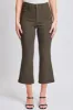 Women's Hyperstretch Cropped Kick Flare Leg Pants, Dark Olive sold by YMI