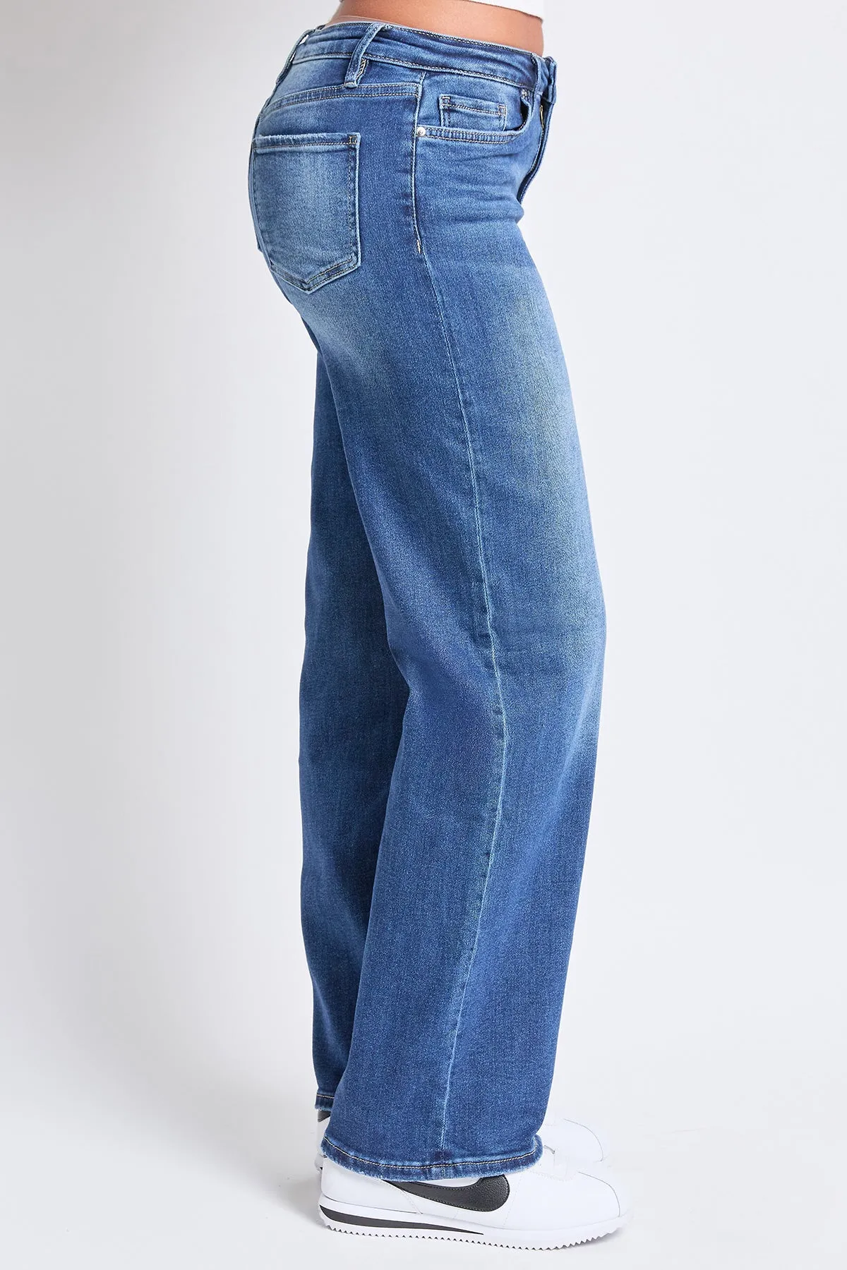 Women's Mid Rise Premium Stretch Wide Leg Jeans sold by YMI product image thumbnail 3