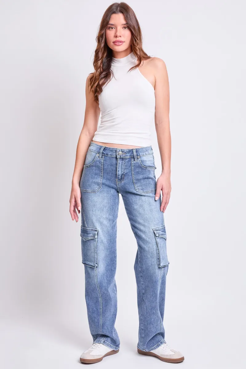Women's High Rise Skater Cargo Jeans sold by YMI