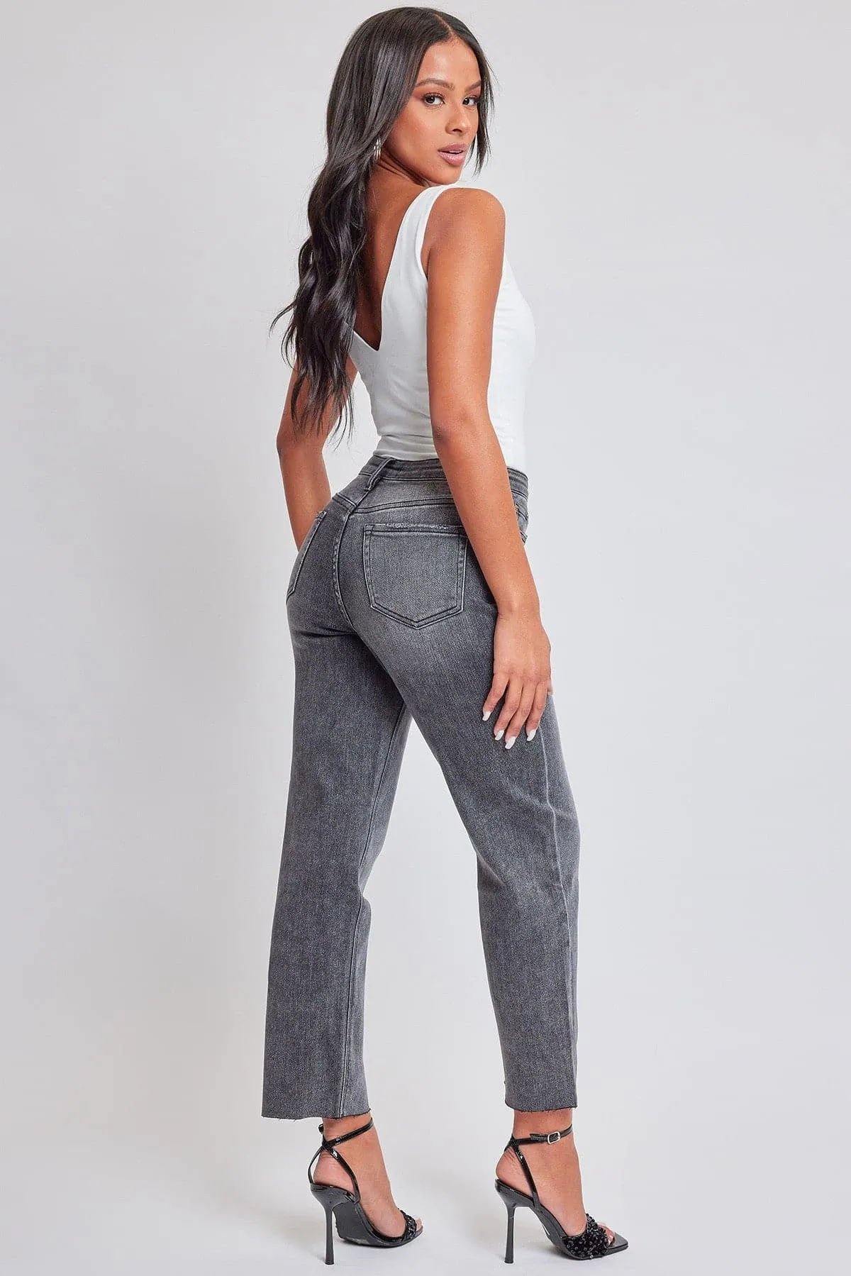 Women's Luxe Cropped Straight Jeans sold by YMI product image thumbnail 5