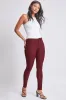 Women's Hyperstretch Skinny Pants, Dark Wine sold by YMI