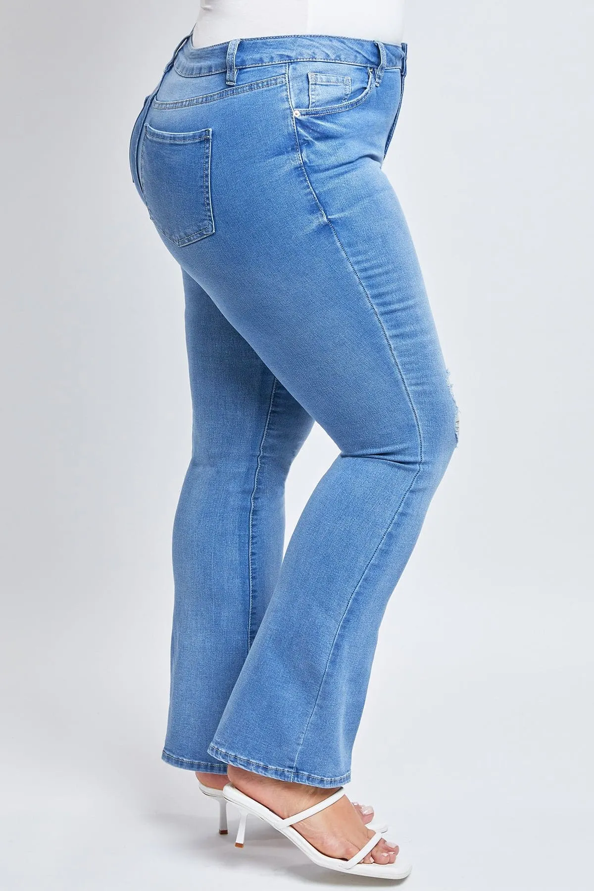Women's Plus Size Basic Flare Jeans sold by YMI product image thumbnail 3