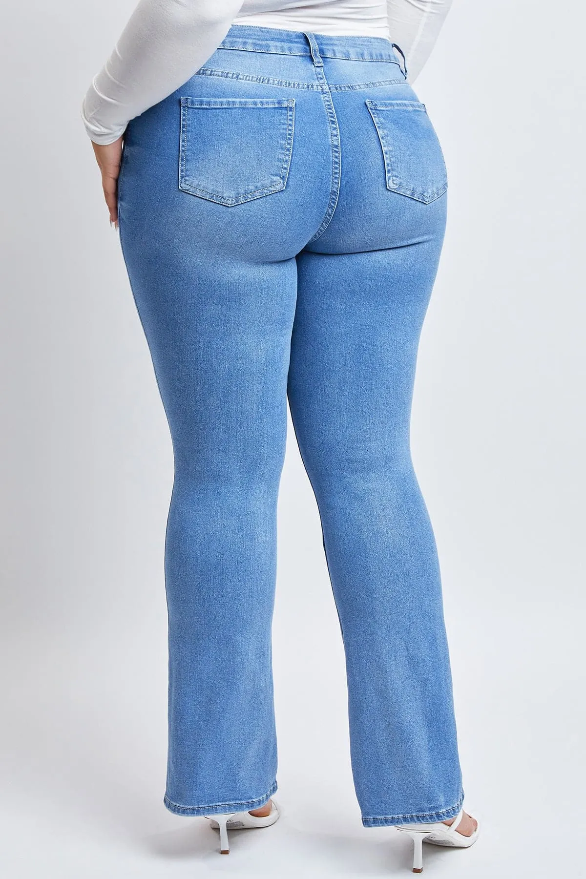 Women's Plus Size Basic Flare Jeans sold by YMI product image thumbnail 4
