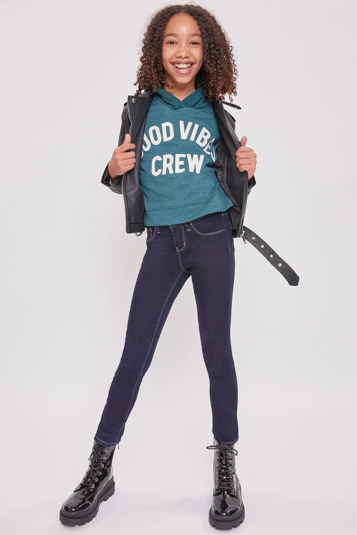 Girls Essential Denim Skinny Jeans sold by YMI