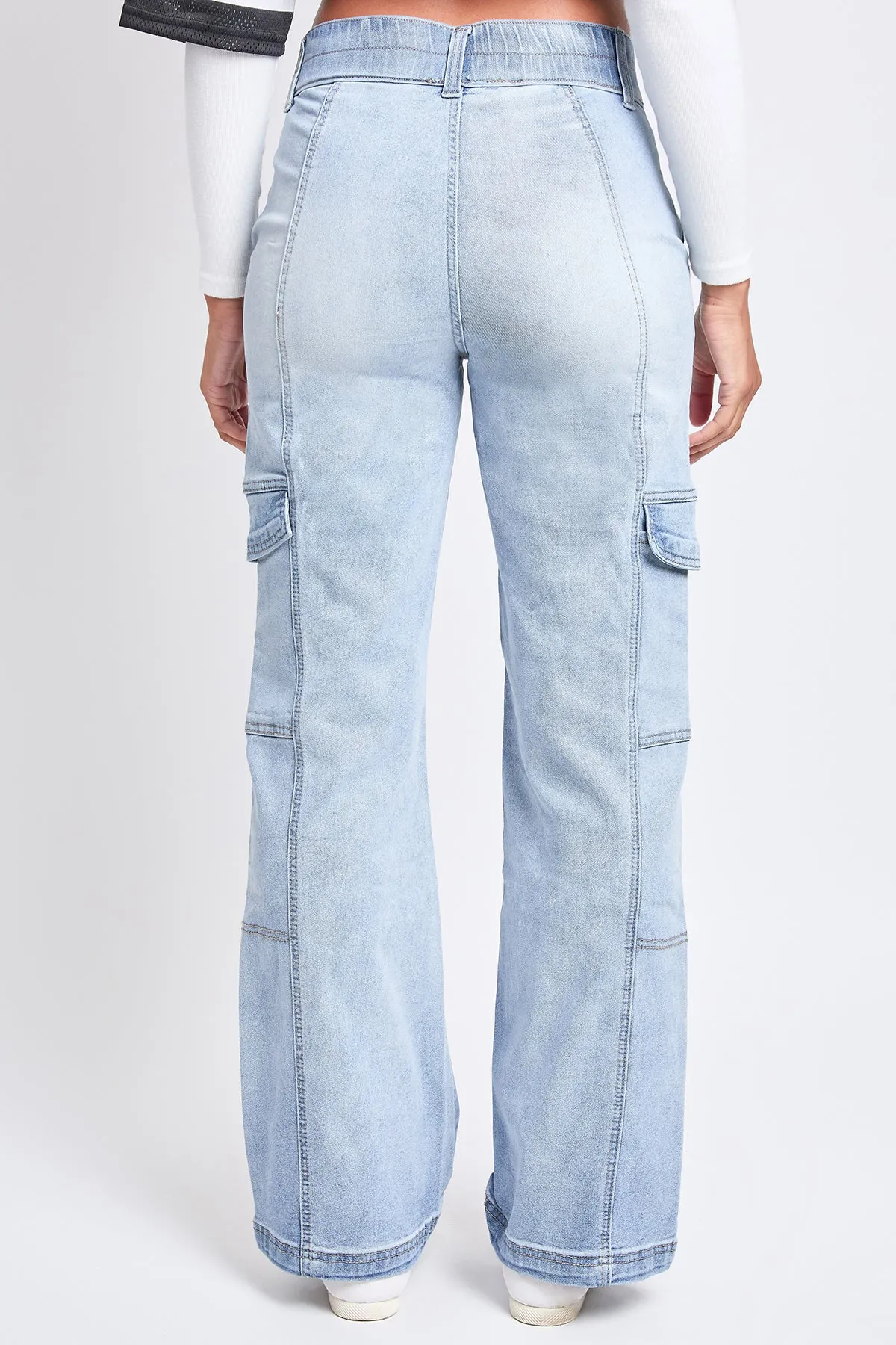 Women's High Rise Elastic Waist Straight Cargo sold by YMI product image thumbnail 5