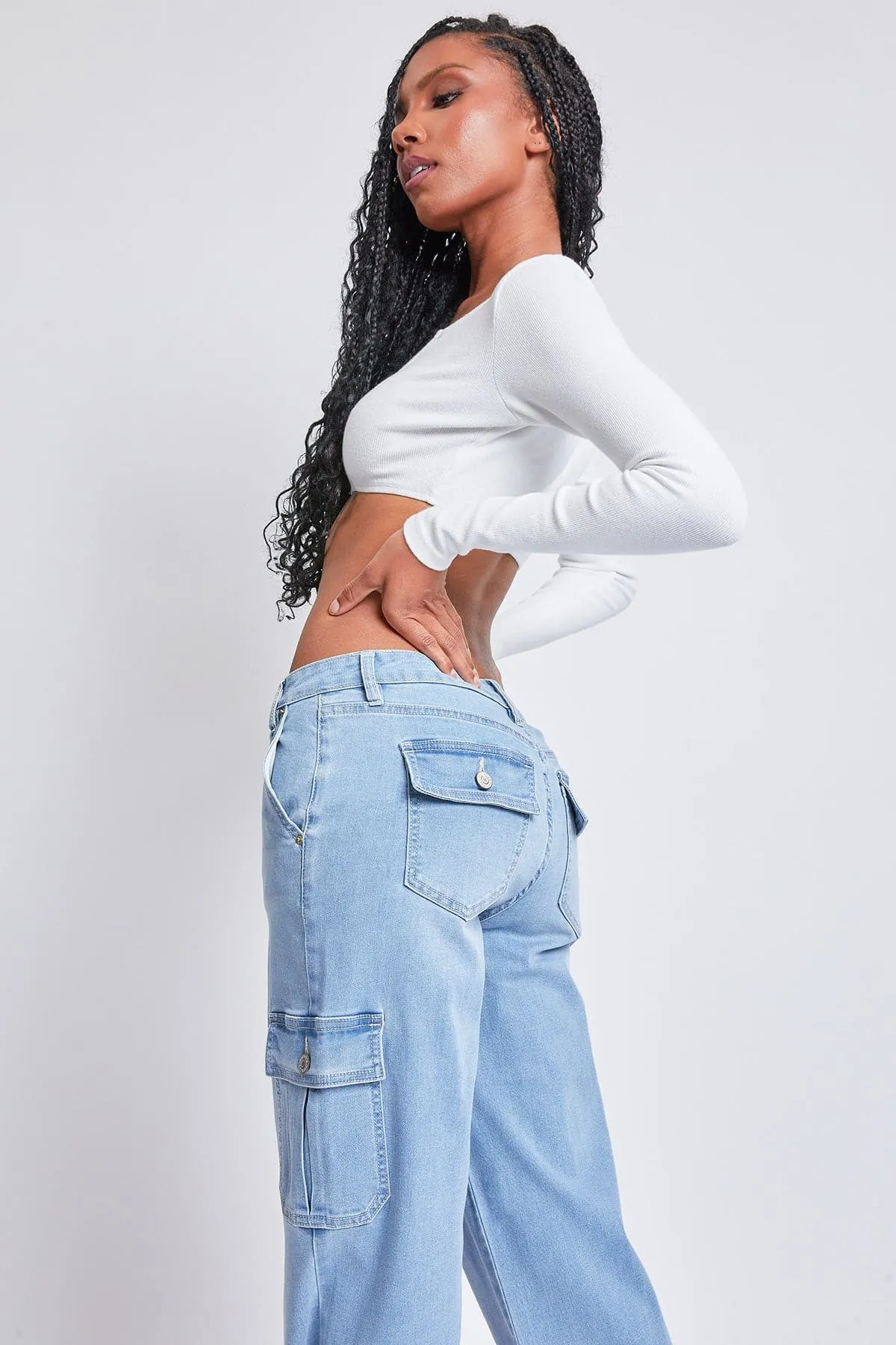 Women's Straight  Cargo Skater Jeans sold by YMI product image thumbnail 5
