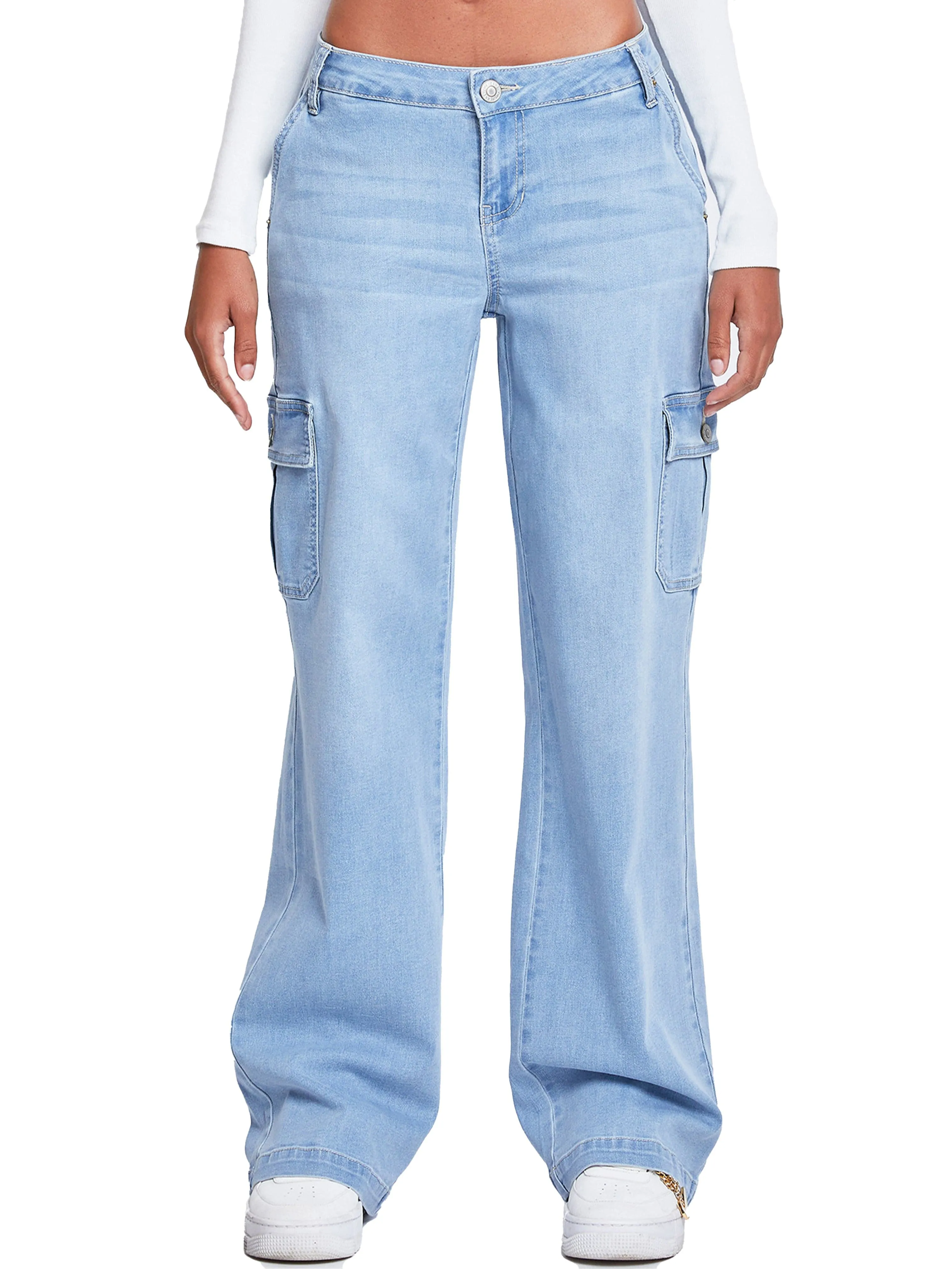 Women's Straight  Cargo Skater Jeans sold by YMI product image thumbnail 2