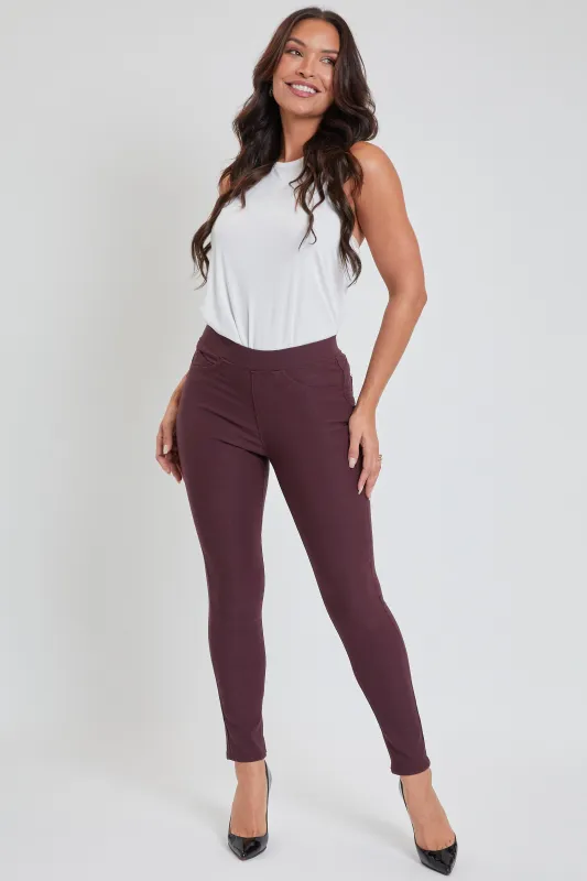 Women's Petite Hyperstretch Skinny Jegging, Plum sold by YMI