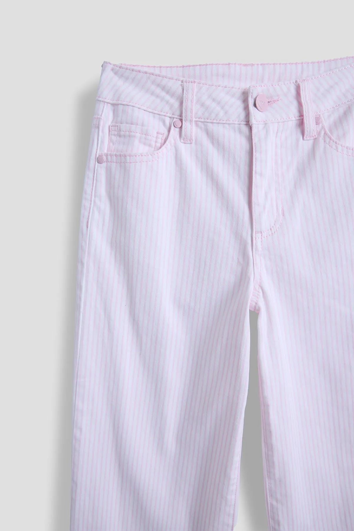 Girls Baby Pink Hickory Stripe Wide Leg Pant sold by YMI product image thumbnail 3