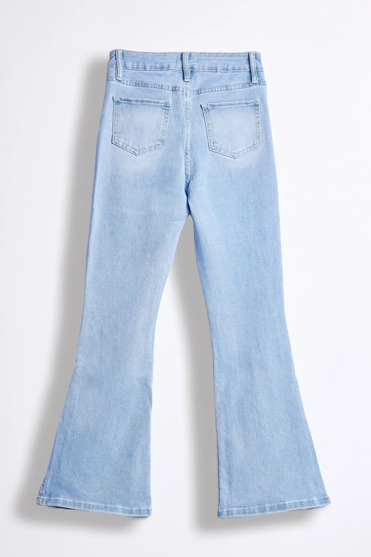 Girls Flare with Side Slit Jeans sold by YMI product image thumbnail 2