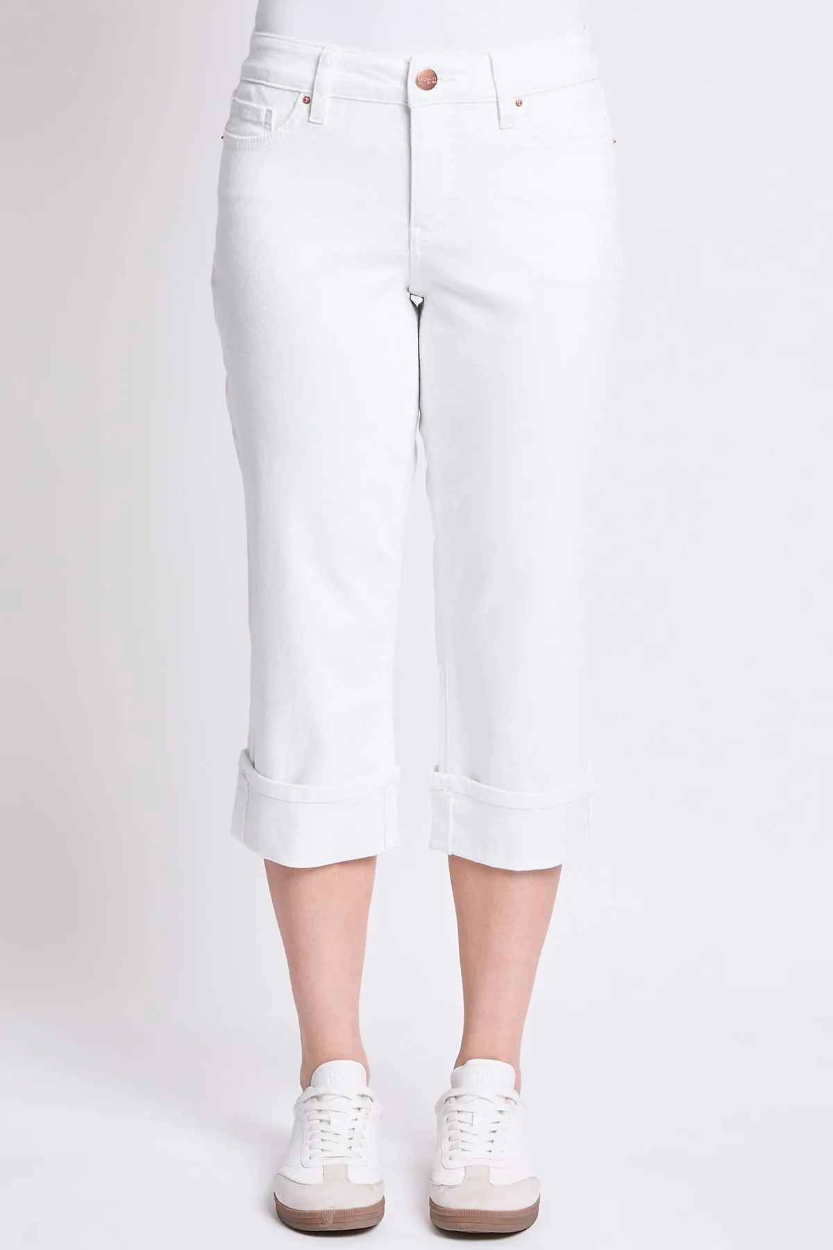 Women's Premium Stretch Essential Cuff Capri sold by YMI