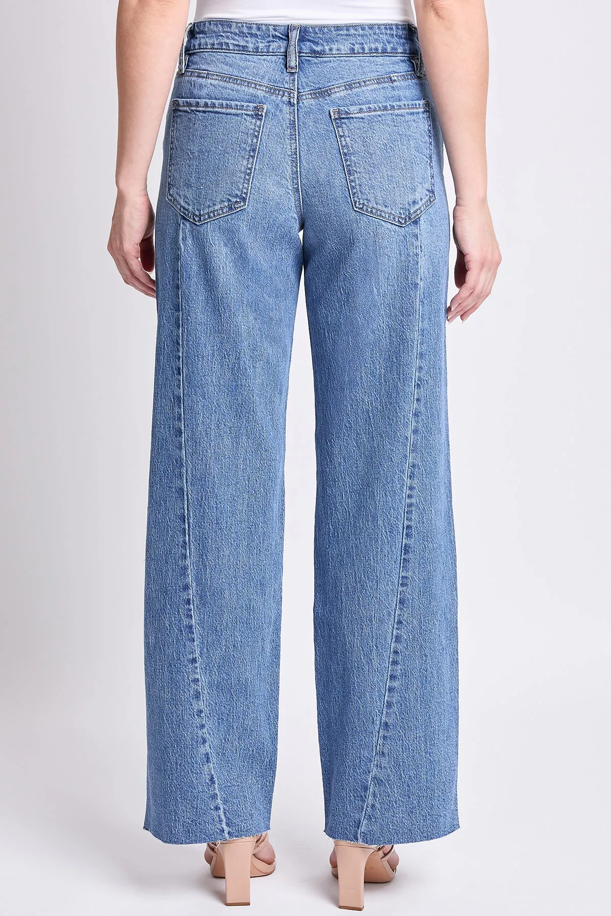 Women's High Rise Wide Leg Jeans with Angled Seam sold by YMI product image thumbnail 5