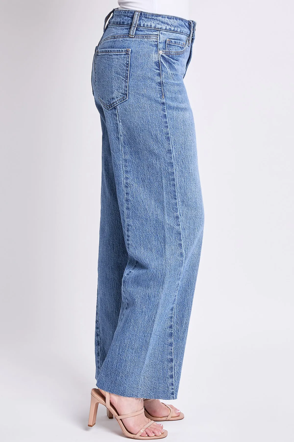 Women's High Rise Wide Leg Jeans with Angled Seam sold by YMI product image thumbnail 4