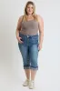 Women's Plus High Rise Premium Stretch Cuff Essential Capri sold by YMI
